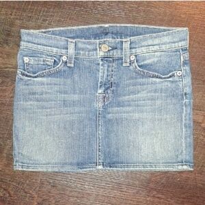 7 For All Mankind Light Blue Mini Skirt